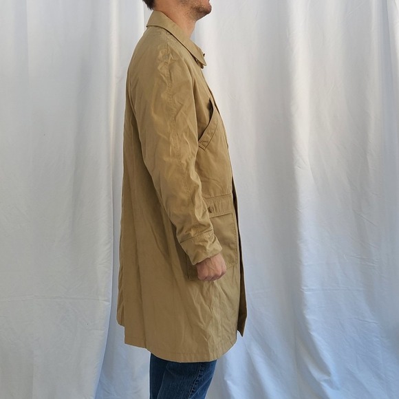 80s Tan Trench Coat - Picture 2 of 4